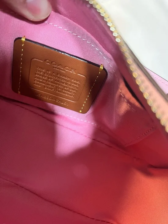 Coach Pink Signature Mini Crossbody Bag with Detachable Strap - Picture 5 of 5